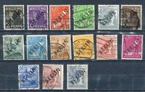 Germany 1948 Mi 1-15 Used Overprint  BERLIN  In Black HiCV