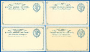 1879 Mint #UX6, Blue, LOT/8 Postal Cards, Slight Edgewear, 1 Crease, SCV $280.00