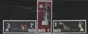 MALTA,  378-380   MINT HINGED