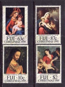 Fiji-Sc#745-8- id9-unused NH set-Christmas-1995-