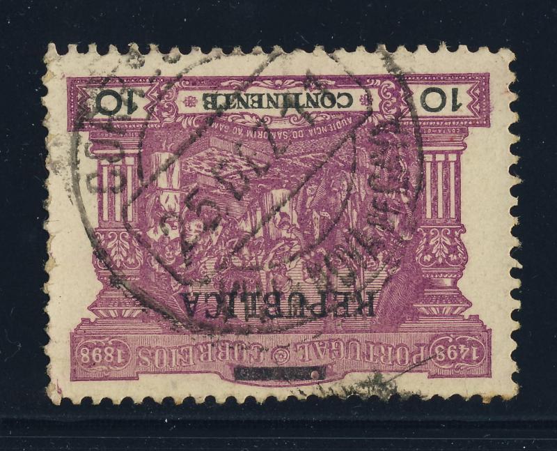 PORTUGAL 1911 (Xmas Day)  VILLA NOVA DE GAYA  CDS on Mi.191y 10c LILAC