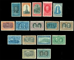 ARGENTINA 1910  CENTENARY of the Republic complete set  Scott # 160-175 mint MH