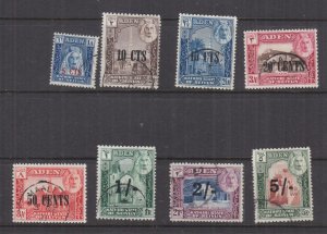 ADEN, KATHIRI STATE, 1951 New Currency set of 8, used.