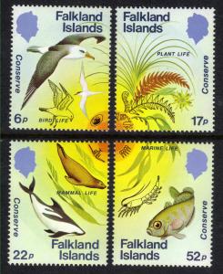 Falkland Islands 1984 QE2 Set 4 Nature Conservation Umm SG 492 - 495 ( K437 )