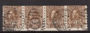 Canada #MR7a Used Die I Scarce Strip Of Four