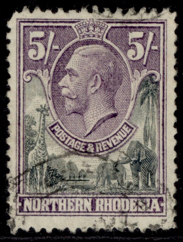 NORTHERN RHODESIA GV SG14, 5s slate-grey & violet, FINE USED. Cat £19.