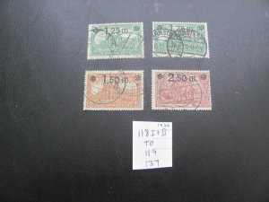 GERMANY 1920 USED MI. 116I+II-118 SC 111-114  VF/XF 113 EUROS (128)