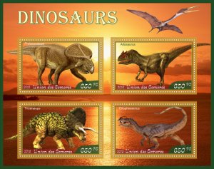 Stamps. Dinosaurs 2018 1+1 sheets perforated MNH **