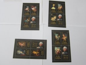 Central African 2011 Sc 1637-40 sheet set MNH