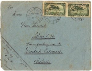 FRANCE-MOROCCO 1923 EARLY AIRMAIL COVER TIED POSTE AUX ARMEE TO VIENNA AUSTRIA