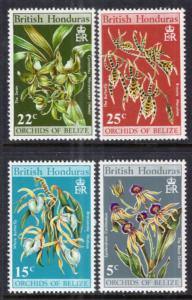 British Honduras 255-258 Orchids MNH VF