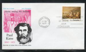 Canada #553 Paul Kane FDC Cole Cover addr C801