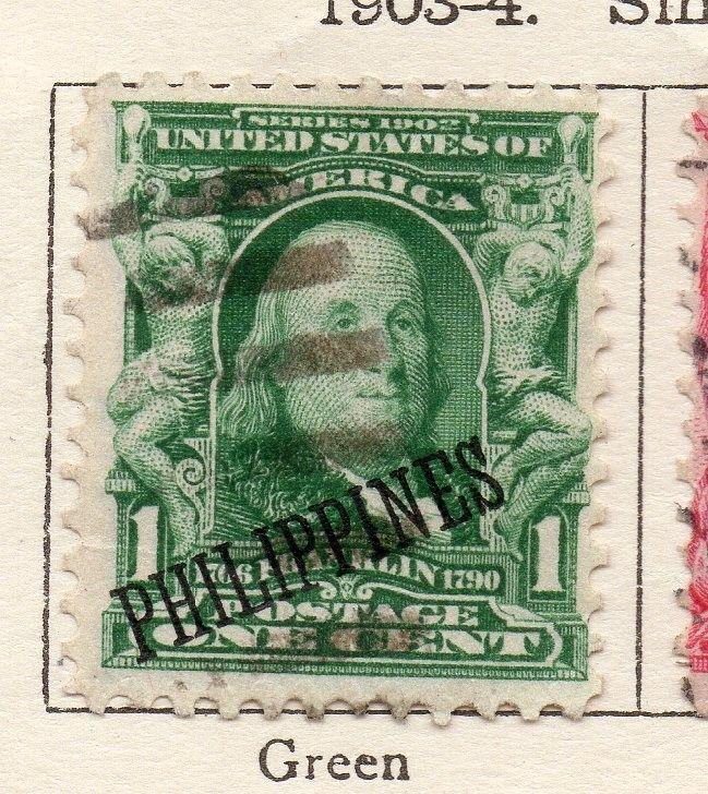 Philippine Islands 1899 Early Issue Fine Used 1c. Optd 123793