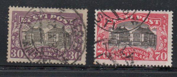 Estonia Sc 81-2 1924 National Theatre stamp set used