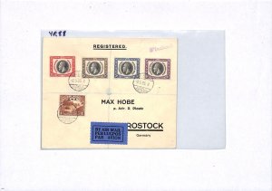 SOUTH WEST AFRICA KGV Cover 1935 *SILVER JUBILEE* SET Windhoek Registered YR88