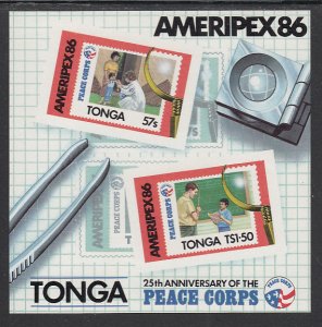 Tonga 630a Ameripex Souvenir Sheet MNH VF