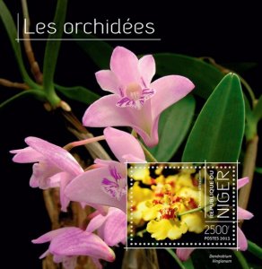 NIGER - 2013 - Orchids - Perf Souv Sheet - Mint Never Hinged