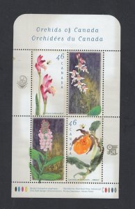 Canada #1790b (1999 Orchids sheet of 4) VFMNH CV $5.00