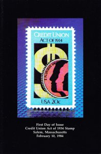 USPS 1st Day of Issue Ceremony Program #2075 Credit Union Act of 1934 1984