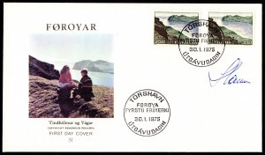 1975, Faroe Islands FDC, Sc 16, 17