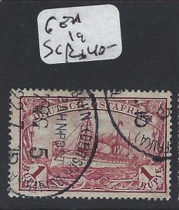 GERMAN EAST AFRICA  (P0205B)  1R SHIP SG 19   VFU