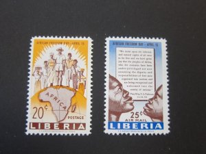 Liberia 1959 Sc 383,C120 set MNH