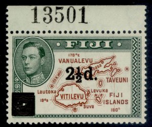 FIJI GVI SG267, 2½d on 2d brown & green, M MINT. CONTROL