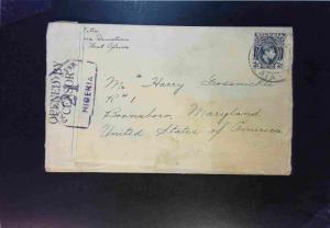 Nigeria 1941 Censored Cover to USA - Z1698