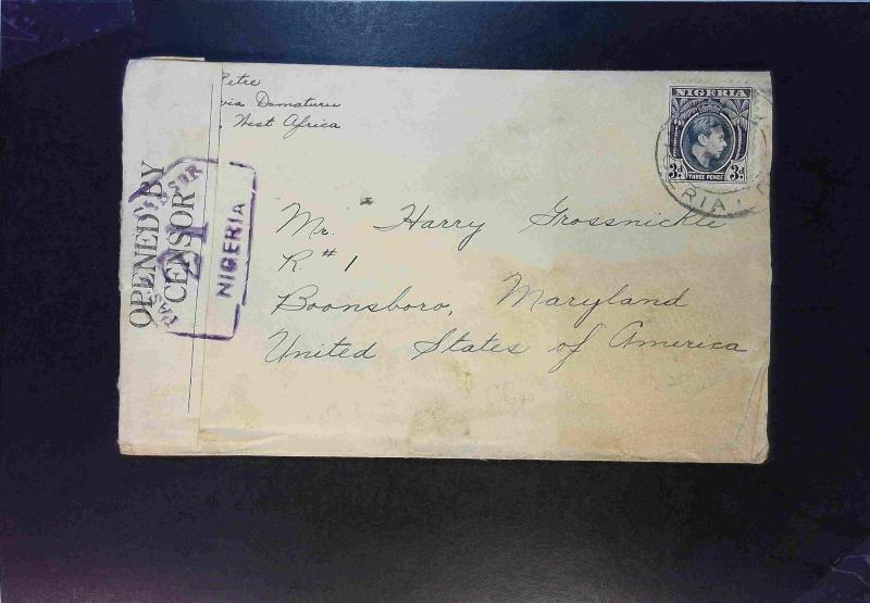 Nigeria 1941 Censored Cover to USA - Z1698