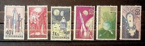 Czechoslovakia Sc 1105-10 MNH Set of 1962 - Space, Soviet Spaceship