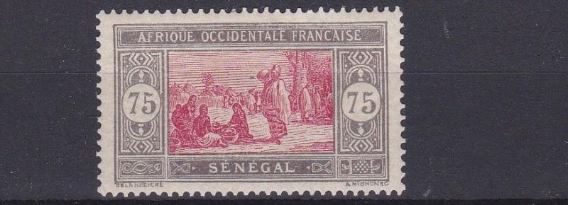 SENEGAL  1914 - 17           75C   ROSE & GREY   MH      