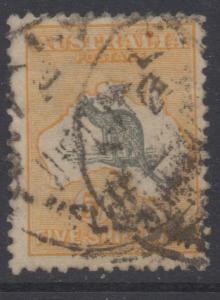 *Australia #54 Used, FVF Wmk10, Heavy Cxl