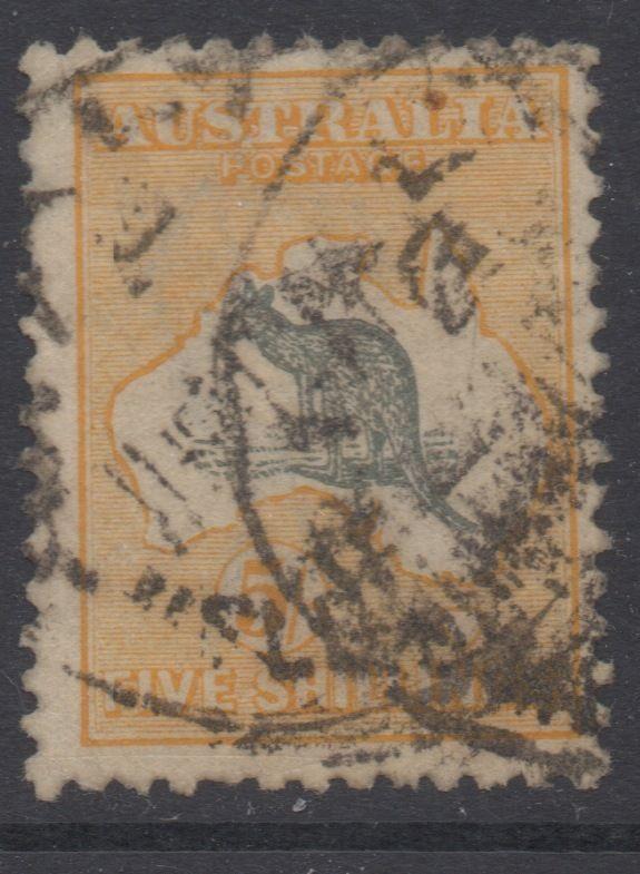 *Australia #54 Used, FVF Wmk10, Heavy Cxl