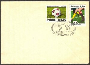 Poland 1978 Football Soccer World Cup Argentina set of 2 FDC