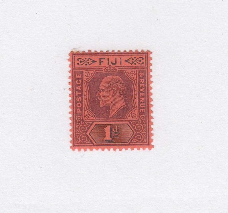 FIJI  (MK2644)  #71  VF-MH  1p  EDWARD VII  VIOLET/BLACK/RED  CAT VALUE $32