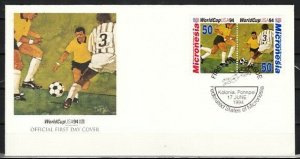 Micronesia, Scott cat. 196-197. World Cup Soccer issue. First day cover. ^