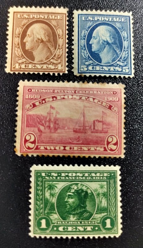 Scott Stamp# 334,335,372,397 Mint & Unused. See Descr. for details. SCV $136.00