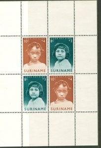 Suriname # B95a Children,  souvenir sheet (1) Mint NH