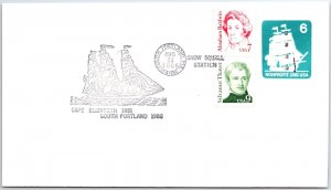 US SPECIAL EVENT POSTMARK COVER CAPE ELIZABETH (1851) SHIP SOUTH PORTLAND 1986 D