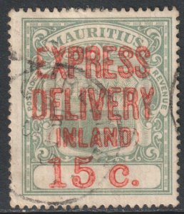 Mauritius Scott E4 - SG E6, 1904 Express Delivery 15c used