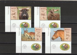 Romania STAMPS 2024 ANIMALS POST MNH SET TAPS BUFFALO MOOSE