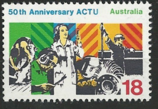 Australia  #  668  Trade Unions   (1)  Mint NH