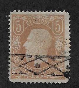 BELGIUM SC# 39 ROLLER CANCEL, SIGNED RICHTER  FVF/U