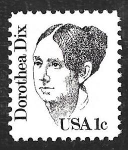 #1844C 1 cent Dorothea Dix mint OG NH F-VF