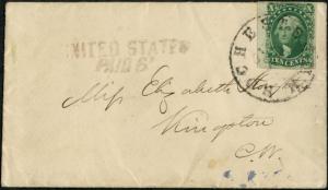 #14 ON COVER USED DOMESTIC WITH US PAID 6 BP5721