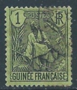 French Guinea #18 Used 1c Fulah Shepherd Defin.