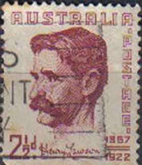 AUSTRALIA, 1949 used 2½d. Henry Lawson (poet) Commemoration.