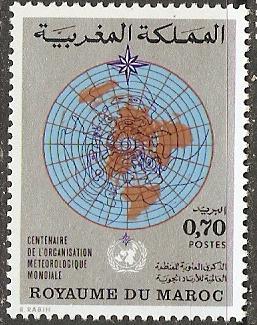 1973 Morocco Scott 274 Weather Map MNH