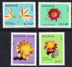 Bolivia #C310-13 flowers MNH