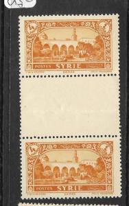 SYRIA (PP0904BB)   SG 252 GUTTER PAIR   MNH